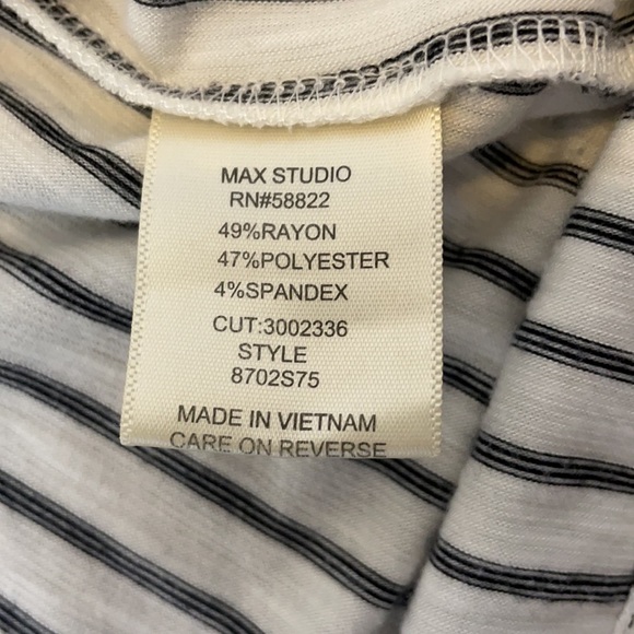 Max Studio striped blouse bell sleeve XS - Picture 9 of 11